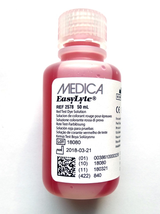 Тест-раствор окрашенный (Red dye test solution) для EASYLYTE, 50 мл