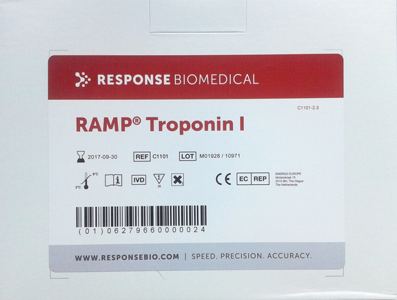 Тропонин I, экспресс-тест для анализаторов RAMP, 25 тестов