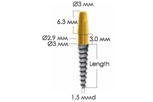 ARRP 3 mmd x 13 mml - Тонкий имплантат