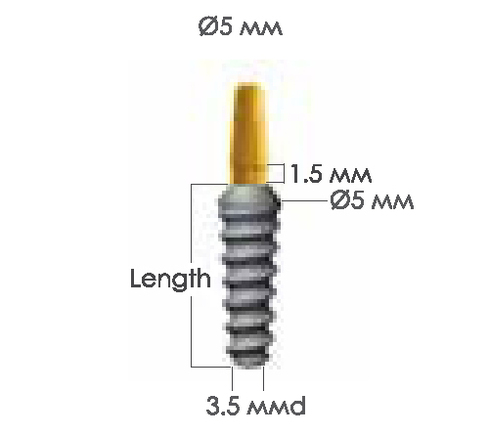 ARRP 5 mmd x 11.5 mml - Тонкий имплантат