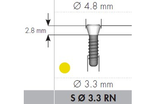 Имплантат Standard, RN, SLA, D 3,3 мм, L 16 мм, Ti