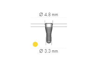 Имплантат Tapered Effect, RN, SLA, D 3.3 мм, L 14 мм, Ti